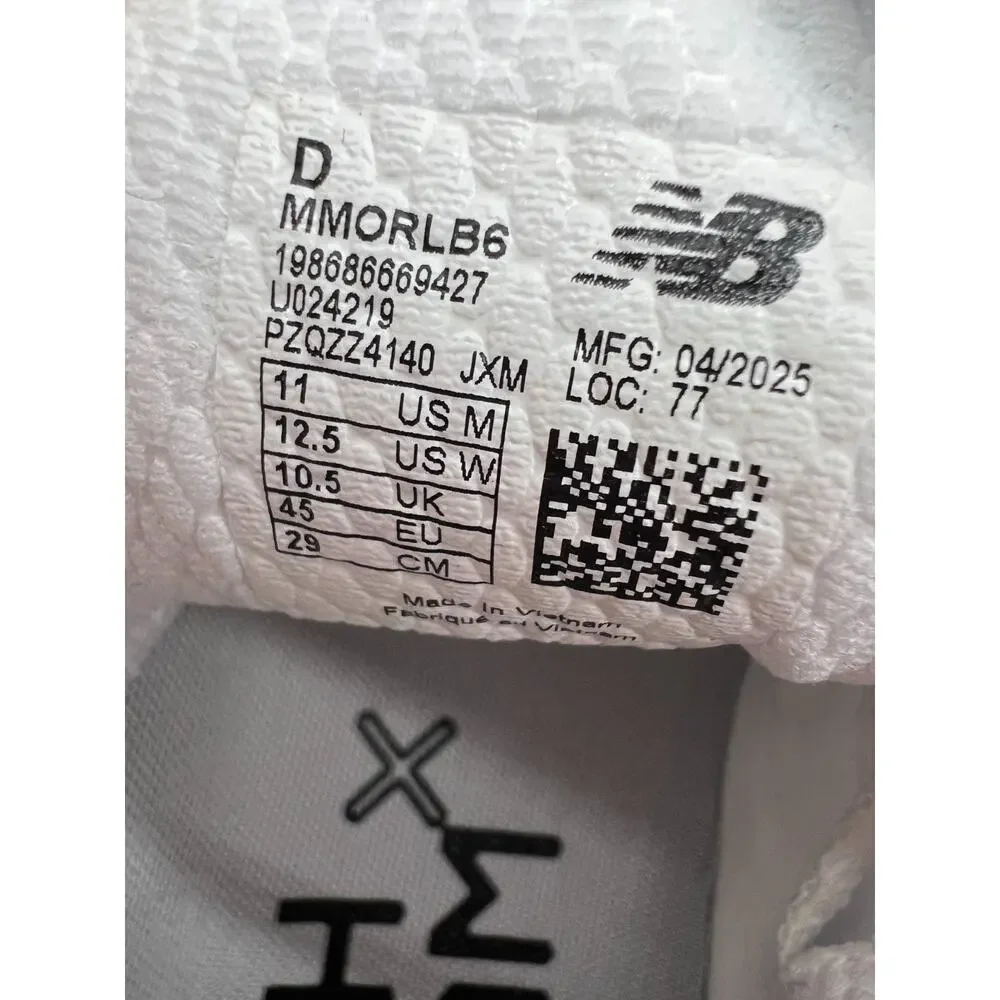 New Balance Fresh Foam X More V6 Men’s Size 11 White Blue Agate MMORLB6 New